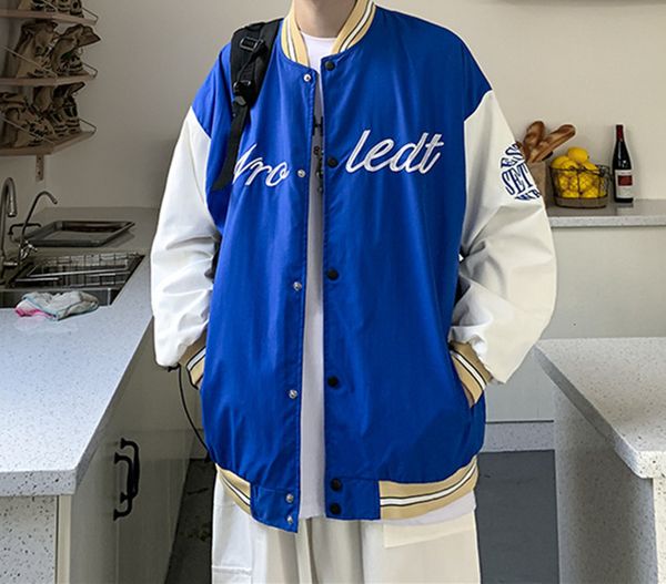 spring and autumn korean fashion casual baseball men's embroidered jacket, Black;brown
spring and autumn korean fashion casual baseball men's embroidered jacket, Black;brown