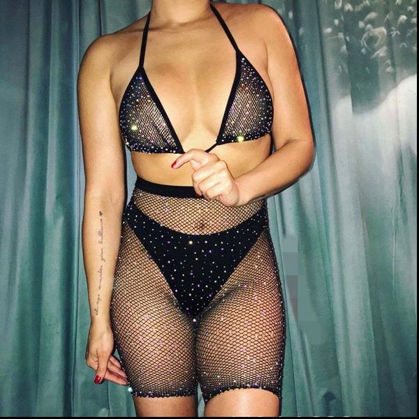 women fishnet mesh sheer bikini cover ups diamond shiny sequined sparkle high waist leggings shorts pants beach wear, Black;gray
women fishnet mesh sheer bikini cover ups diamond shiny sequined sparkle high waist leggings shorts pants beach wear, Black;gray