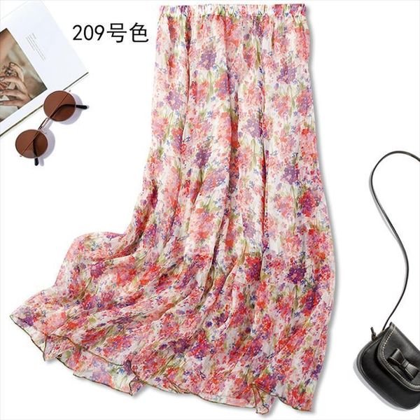 100% silk maxi printed two womens skirts layer pleated long summer beach 20 colors jn665, Black
100% silk maxi printed two womens skirts layer pleated long summer beach 20 colors jn665, Black