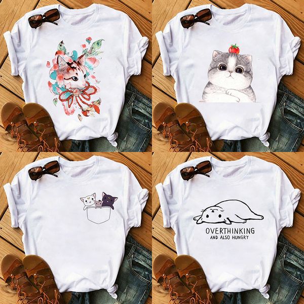 womens t-shirt shirts short sleeve tees womens pullover ladies comfortable new selling loose various cute prints wholesale2021, White
womens t-shirt shirts short sleeve tees womens pullover ladies comfortable new selling loose various cute prints wholesale2021, White