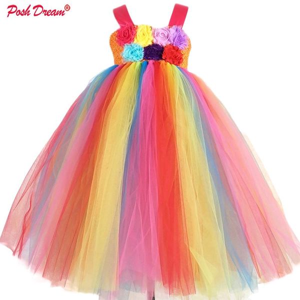 girl's dresses posh dream vintage flower girls wedding party handmade tulle floral rainbow children kids baby clothes for birthday, Red;yellow
girl's dresses posh dream vintage flower girls wedding party handmade tulle floral rainbow children kids baby clothes for birthday, Red;yellow