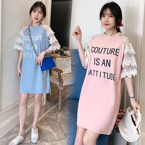 maternity dresses 9677# clothes summer cotton letter printing casual t shirt dress, White
maternity dresses 9677# clothes summer cotton letter printing casual t shirt dress, White