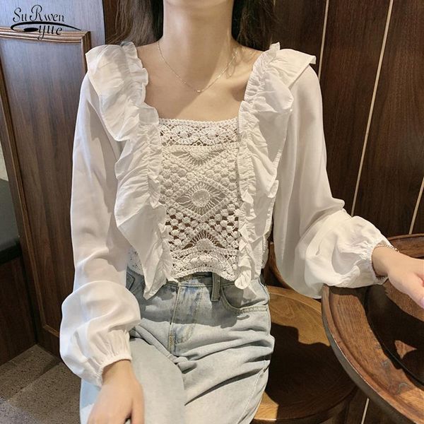 women's blouses & shirts elegant crochet hollow white lace shirt casual long-sleeve one-shoulder blouse spring chiffon patchwork ruffle
women's blouses & shirts elegant crochet hollow white lace shirt casual long-sleeve one-shoulder blouse spring chiffon patchwork ruffle