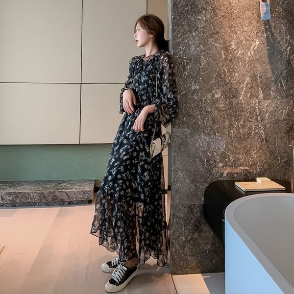 female cyjr minibar bow dressed in vintage floral print long casual sleeve loosey plied dress-up frilly party dress 1z7n, Black;gray
female cyjr minibar bow dressed in vintage floral print long casual sleeve loosey plied dress-up frilly party dress 1z7n, Black;gray