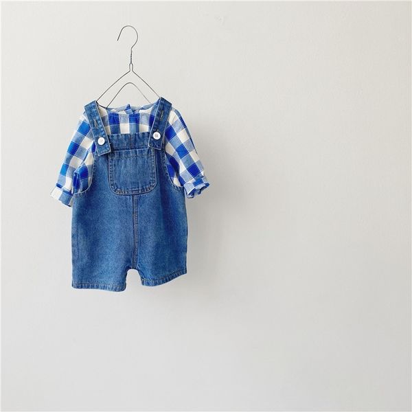 milancel autumn new baby clothes set boys plaid shirt and denim overall 2 pcs boys suit 210309, White
milancel autumn new baby clothes set boys plaid shirt and denim overall 2 pcs boys suit 210309, White