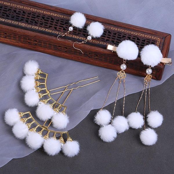 hair clips & barrettes plush ball row hairpin nine antique tassel pair clip earrings, Golden;silver
hair clips & barrettes plush ball row hairpin nine antique tassel pair clip earrings, Golden;silver
