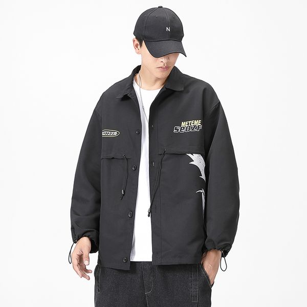 2021 casual england style new spring autumn black jacket men's brand clothes plus oversize jk006 1im3, Black;brown
2021 casual england style new spring autumn black jacket men's brand clothes plus oversize jk006 1im3, Black;brown