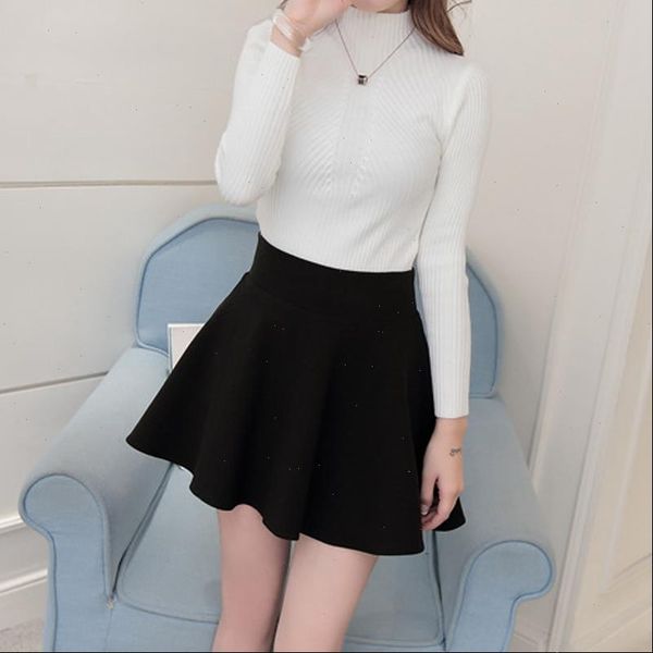 pure black elastic waist skirt a line skirts autumn women skirt high waist short minimalist vintage clothing nightclub
pure black elastic waist skirt a line skirts autumn women skirt high waist short minimalist vintage clothing nightclub