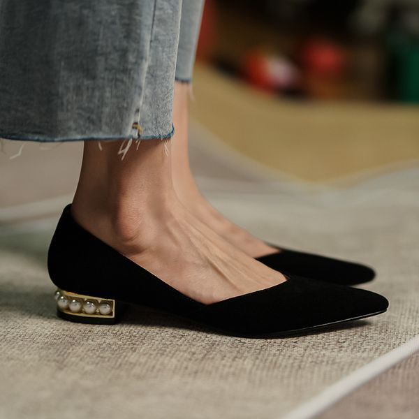womens natural suede leather pointed toe slip-on falts loafers leisure soft comfortable beading heel casual daily shoes womendress shoes, Black
womens natural suede leather pointed toe slip-on falts loafers leisure soft comfortable beading heel casual daily shoes womendress shoes, Black
