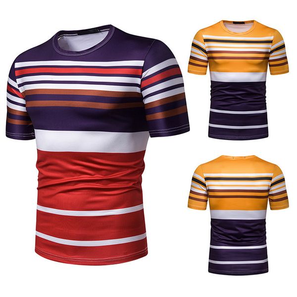 hort new summer sleeve men's contrast stripe slim casual t-shirt tx56, White;black
hort new summer sleeve men's contrast stripe slim casual t-shirt tx56, White;black