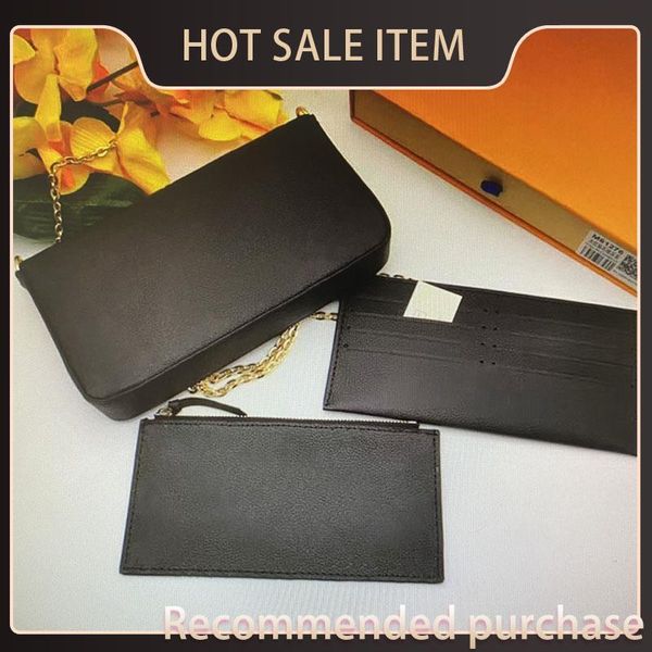 3 chain qual strap felicie wallets shoulder with embossing holder set box m61276 handbag crossbody pochette card pieces purse bags hevw
3 chain qual strap felicie wallets shoulder with embossing holder set box m61276 handbag crossbody pochette card pieces purse bags hevw