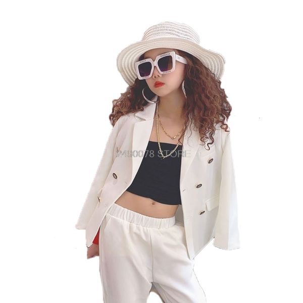 formal jacket + pants 2pcs party dress kids wedding clothing set teenager girls school performance suit, White
formal jacket + pants 2pcs party dress kids wedding clothing set teenager girls school performance suit, White