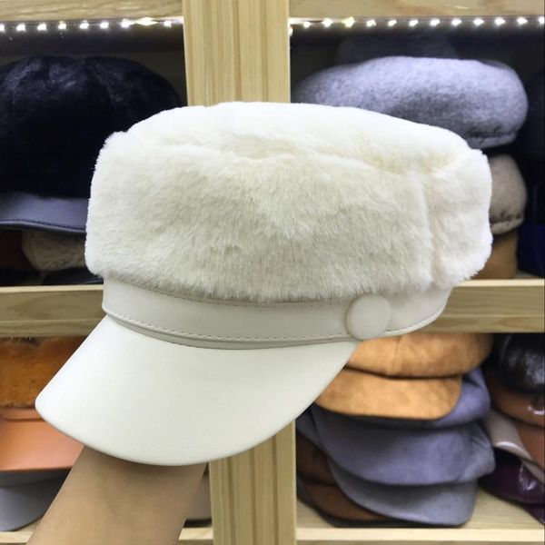 berets autumn and winter women's plush beret korean outdoor cold-proof warm hat temperament all-match cute cap, Blue;gray
berets autumn and winter women's plush beret korean outdoor cold-proof warm hat temperament all-match cute cap, Blue;gray