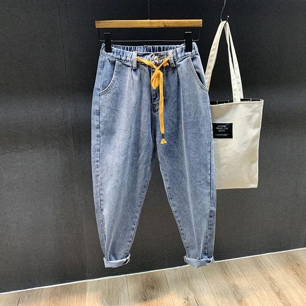 men's jeans 2021 men spring fashion plus size solid loose joggers streetwear harem male ankle-length denim trousers w533, Blue
men's jeans 2021 men spring fashion plus size solid loose joggers streetwear harem male ankle-length denim trousers w533, Blue