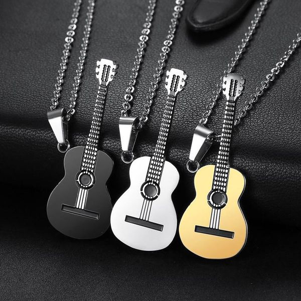 pendant necklaces stainless steel guitar shape for men and women punk rock hip hop music necklace jewelry, Silver
pendant necklaces stainless steel guitar shape for men and women punk rock hip hop music necklace jewelry, Silver