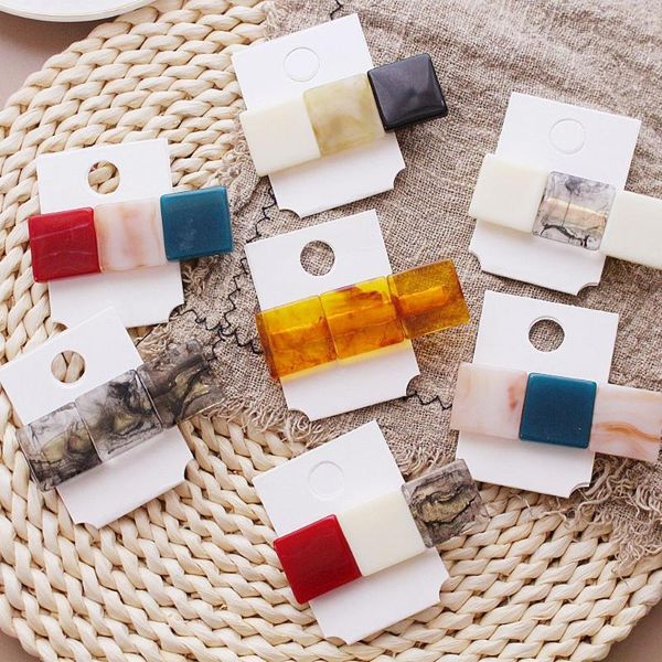 hair accessories 1 pcs vintage tricolor square clip geometric resin personality hairpin side for women fashion headwear, Slivery;white
hair accessories 1 pcs vintage tricolor square clip geometric resin personality hairpin side for women fashion headwear, Slivery;white