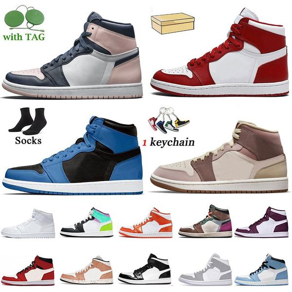 2022 fashion jumpman 1 1s mens high og women basketball shoes atmosphere bubble gum new beginnings dark marina blue unc pony smoky mauve sne, White;red
2022 fashion jumpman 1 1s mens high og women basketball shoes atmosphere bubble gum new beginnings dark marina blue unc pony smoky mauve sne, White;red