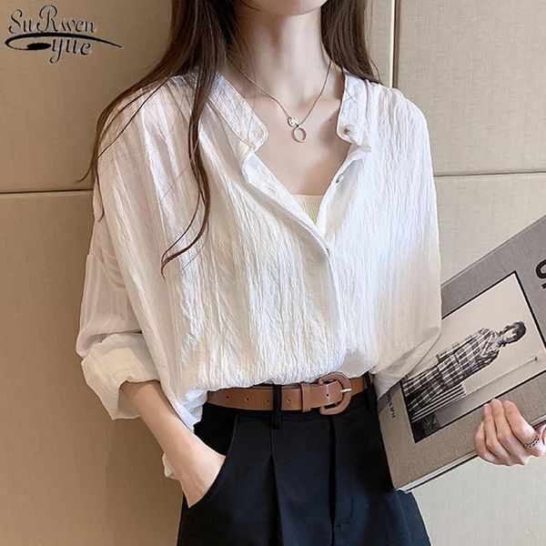 2021 casual plus size solid cardigan blouse women new autumn long sleeve cotton shirt women loose ladies blusas mujer 10286, White
2021 casual plus size solid cardigan blouse women new autumn long sleeve cotton shirt women loose ladies blusas mujer 10286, White
