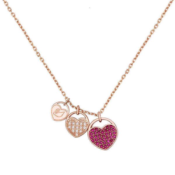 shi family's rose gold romantic heart necklace of diamond love pendant female clavicle chain valentine's day gift, Silver
shi family's rose gold romantic heart necklace of diamond love pendant female clavicle chain valentine's day gift, Silver