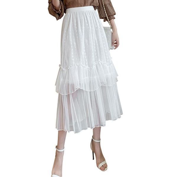 skirts zoki summer women tulle skirt elegant ruffles white long elastic high waist lace party ball gown korean faldas mujer moda, Black
skirts zoki summer women tulle skirt elegant ruffles white long elastic high waist lace party ball gown korean faldas mujer moda, Black