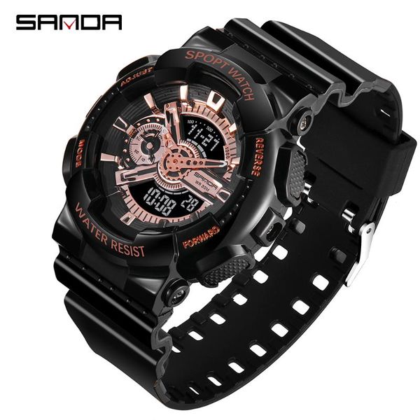 wristwatches sanda fashion watch men's ms led digital g outdoor multi-function waterproof military sports couples relojes hombre, Slivery;brown
wristwatches sanda fashion watch men's ms led digital g outdoor multi-function waterproof military sports couples relojes hombre, Slivery;brown