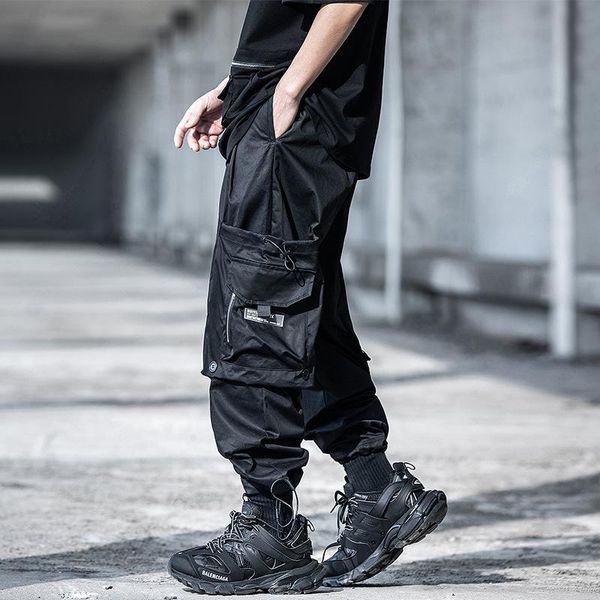 men's pants hop hip cargo pant man streetwear multi pockets joggers harajuku men trousers punk functional wb069, Black
men's pants hop hip cargo pant man streetwear multi pockets joggers harajuku men trousers punk functional wb069, Black