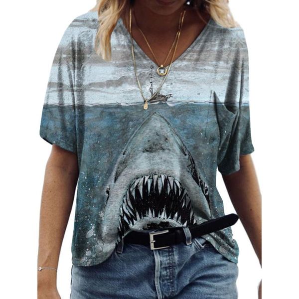 women's t-shirt women t shirts short sleeve casual aesthetic animal print tee harajuku v-neck loose plus size femme #bl3, White
women's t-shirt women t shirts short sleeve casual aesthetic animal print tee harajuku v-neck loose plus size femme #bl3, White