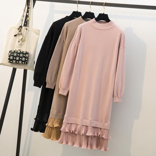 casual dresses long slightly fat age-reducing knitted bottoming in large-size women's dress with mm collar autumn and winter half-, Black;gray
casual dresses long slightly fat age-reducing knitted bottoming in large-size women's dress with mm collar autumn and winter half-, Black;gray