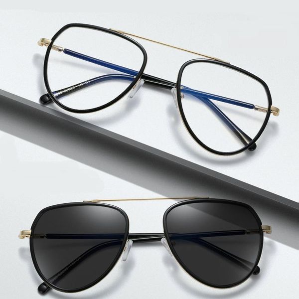 fashion sunglasses frames elbru ellipse frame anti-blue light pochromic glasses big plain posensitive discoloration unisex, Black
fashion sunglasses frames elbru ellipse frame anti-blue light pochromic glasses big plain posensitive discoloration unisex, Black