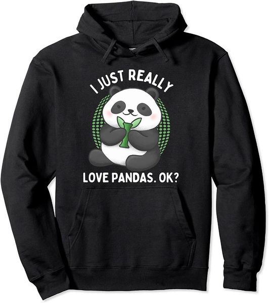 men's hoodies & sweatshirts i just really love pandas ok cute panda lover girls boys pullover hoodie graphic streetwear funny anime m, Black
men's hoodies & sweatshirts i just really love pandas ok cute panda lover girls boys pullover hoodie graphic streetwear funny anime m, Black