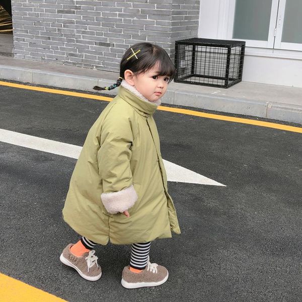 down coat girls' winter clothes korean version of 90 white duck jacket baby padded warm children's long jacket., Blue;gray
down coat girls' winter clothes korean version of 90 white duck jacket baby padded warm children's long jacket., Blue;gray