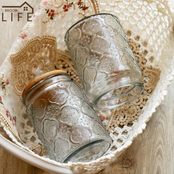 storage bottles & jars retro begonia flower embossed circle candy jar with bamboo lid snack grain transparent glass tea tank kitchen utensil
storage bottles & jars retro begonia flower embossed circle candy jar with bamboo lid snack grain transparent glass tea tank kitchen utensil