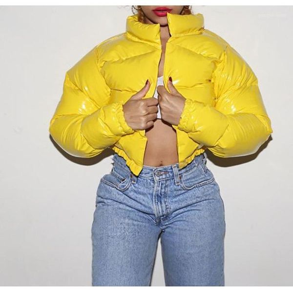 women's down & parkas streetwear women coat light zipper winter jacket long sleeve solid female jackets for 2021, Black