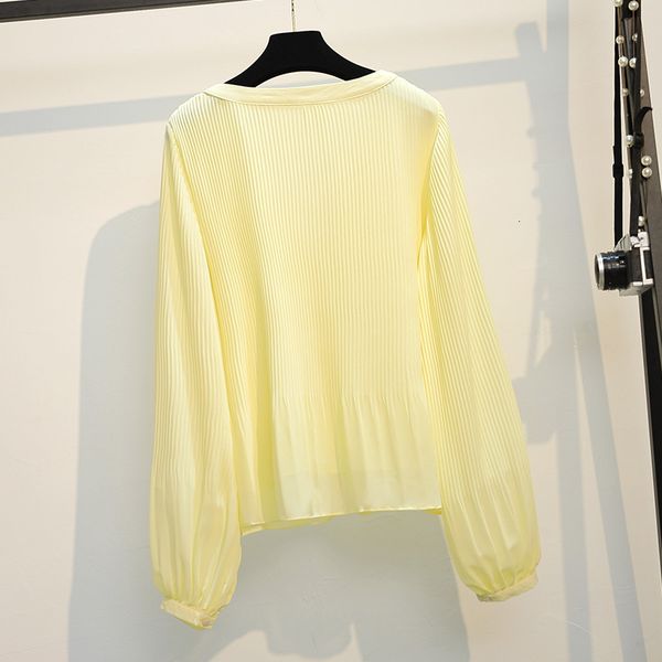 Plus Female Black Size Yellow Spring Shirt Summer Flashlight Long Sleeve v Elegant Neck Plied Bright Blouse Tops Clothes Zaa6, White
Plus Female Black Size Yellow Spring Shirt Summer Flashlight Long Sleeve v Elegant Neck Plied Bright Blouse Tops Clothes Zaa6, White