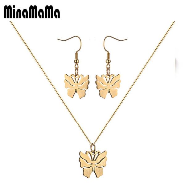 earrings & necklace stainless steel butterfly jewelry sets for girls women animals necklaces drop wedding, Silver
earrings & necklace stainless steel butterfly jewelry sets for girls women animals necklaces drop wedding, Silver