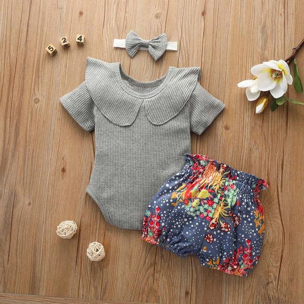 clothing sets baby girl romper set toddler girls sleeve solid floral shorts headbands outfits summer fashion multi-piece suits, White
clothing sets baby girl romper set toddler girls sleeve solid floral shorts headbands outfits summer fashion multi-piece suits, White
