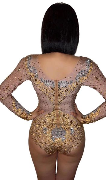 women sparkly silver gold rhinestone long sleeve bodysuit birthday celebrate nude outfit women dancer show wear prom bodysuit, Black;red
women sparkly silver gold rhinestone long sleeve bodysuit birthday celebrate nude outfit women dancer show wear prom bodysuit, Black;red