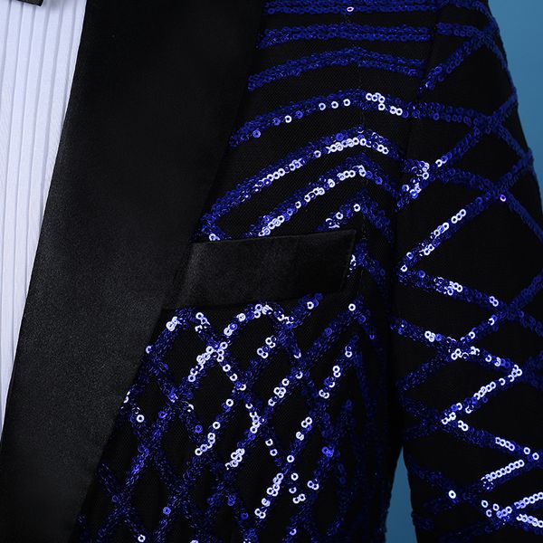 (jacket+pants) mens suit chorus performance costume singer dancer stage outfit blue sequins blazers tuxedo 2 pieces set, Black;red
(jacket+pants) mens suit chorus performance costume singer dancer stage outfit blue sequins blazers tuxedo 2 pieces set, Black;red