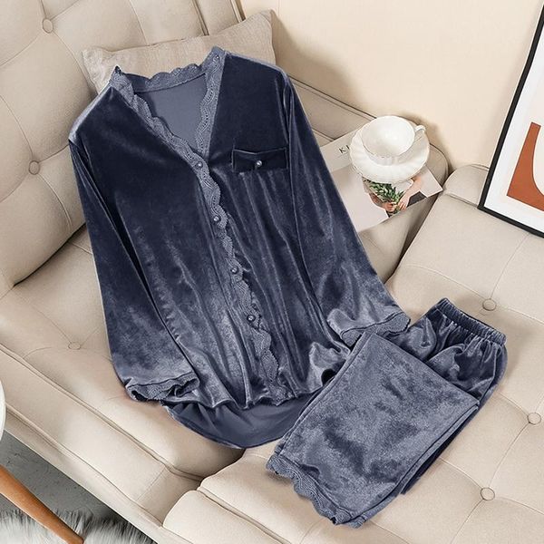 gym clothing velvet pajamas women autumn winter sleepwear long sleeve casual nightwear pyjamas suit loose home clothes lace trim sleep set, White;black
gym clothing velvet pajamas women autumn winter sleepwear long sleeve casual nightwear pyjamas suit loose home clothes lace trim sleep set, White;black