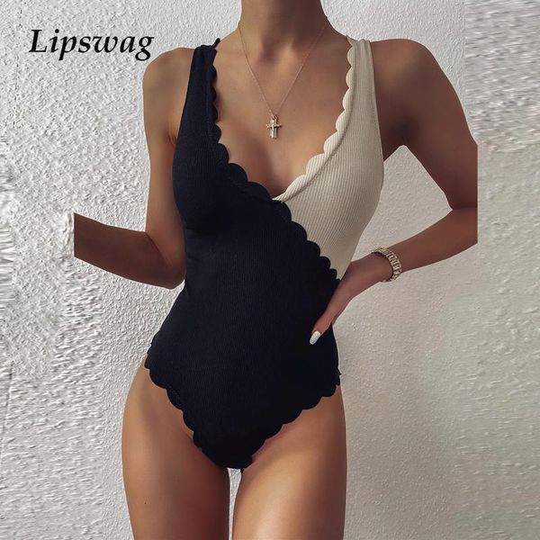 women 2021 scalloped black beige splicing high cut one piece swimsuit ladies swimwear female ribbed bather bathing suit swim s-l
women 2021 scalloped black beige splicing high cut one piece swimsuit ladies swimwear female ribbed bather bathing suit swim s-l