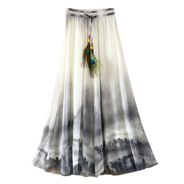 fashion womens bohemian style floral chiffon maxi skirt elastic waist long skirt summer beach holiday female skirt dress, Black
fashion womens bohemian style floral chiffon maxi skirt elastic waist long skirt summer beach holiday female skirt dress, Black