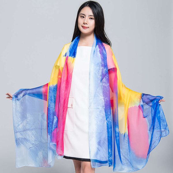 new women's versatile air conditioning shawl dual purpose summer travel super large sunscreen beach towel korean chiffon scarf, Blue;black
new women's versatile air conditioning shawl dual purpose summer travel super large sunscreen beach towel korean chiffon scarf, Blue;black