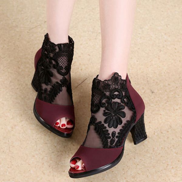 88summer mesh peep toe sandals only lace pumps women high fashion platform ladies shoes us04, Black 
88summer mesh peep toe sandals only lace pumps women high fashion platform ladies shoes us04, Black