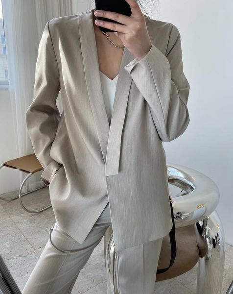 women's suits & blazers woman cotton costume material jacket from set, White;black 
women's suits & blazers woman cotton costume material jacket from set, White;black
