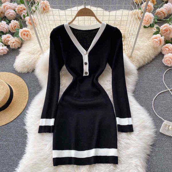 casual dresses korean female singiny, knitted or crocheted, with low-elastic waistband cleavage, dress autumn bodycon streetwear nightgown 1, Black;gray
casual dresses korean female singiny, knitted or crocheted, with low-elastic waistband cleavage, dress autumn bodycon streetwear nightgown 1, Black;gray