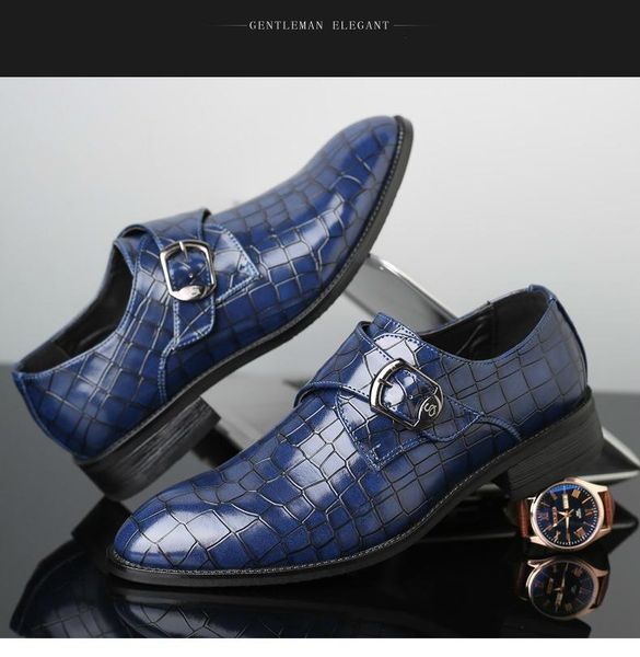 dress shoes spring fashion men leather buckle strap elegant business office wedding pointed toe size 38-48, Black
dress shoes spring fashion men leather buckle strap elegant business office wedding pointed toe size 38-48, Black