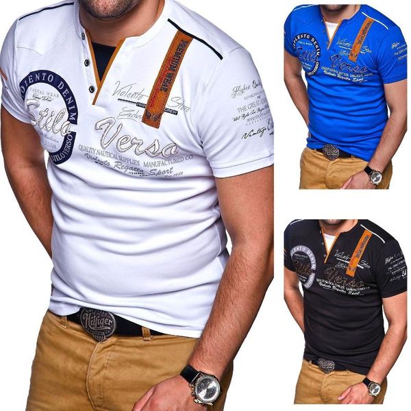 men's polos zogaa summer fashion personality cultivating short-sleeved henley t shirt, White;black
men's polos zogaa summer fashion personality cultivating short-sleeved henley t shirt, White;black