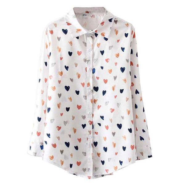women's blouses & shirts fashion blouse women long sleeve heart print korean shirt casual loose womens and blusas mujer de moda, White
women's blouses & shirts fashion blouse women long sleeve heart print korean shirt casual loose womens and blusas mujer de moda, White