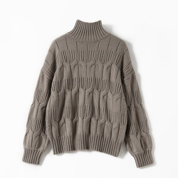 2021 new turtleneck twisted sweater women autumn winter long sleeve jumper mzn7, White;black
2021 new turtleneck twisted sweater women autumn winter long sleeve jumper mzn7, White;black