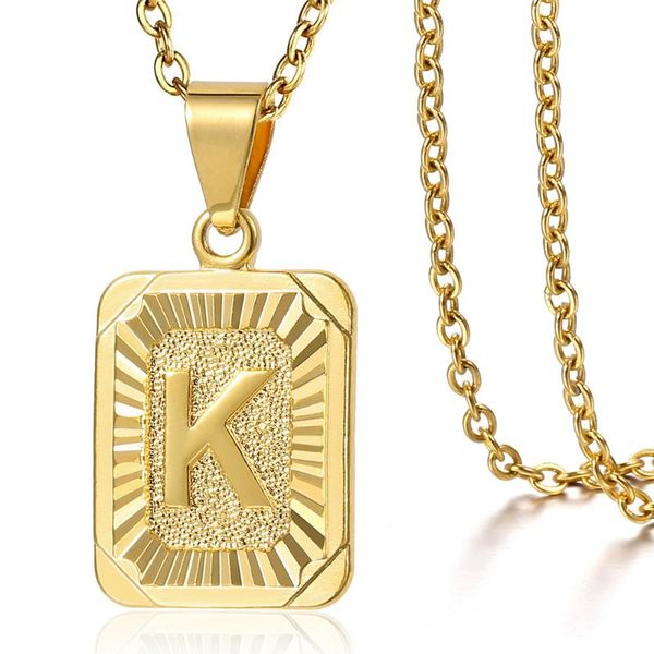 pendant necklaces square a-z initial letter necklace for women 2mm gold color stainless steel rolo cable link chain wholesale lgp62b2, Silver
pendant necklaces square a-z initial letter necklace for women 2mm gold color stainless steel rolo cable link chain wholesale lgp62b2, Silver